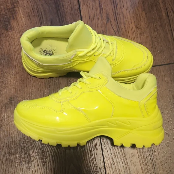 Chunky Lug Neon Sneakers - Picture 10 of 16